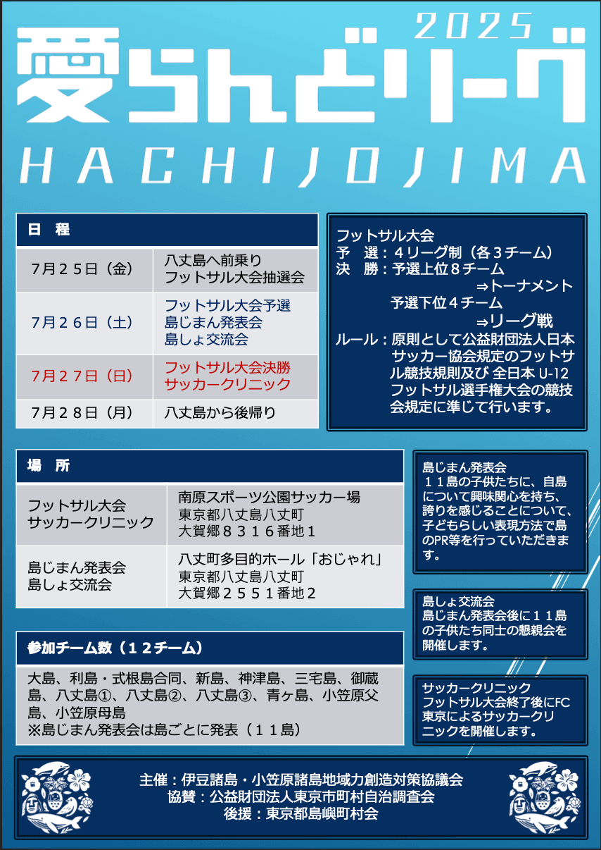 愛らんどリーグ2025 御蔵島 フットサル