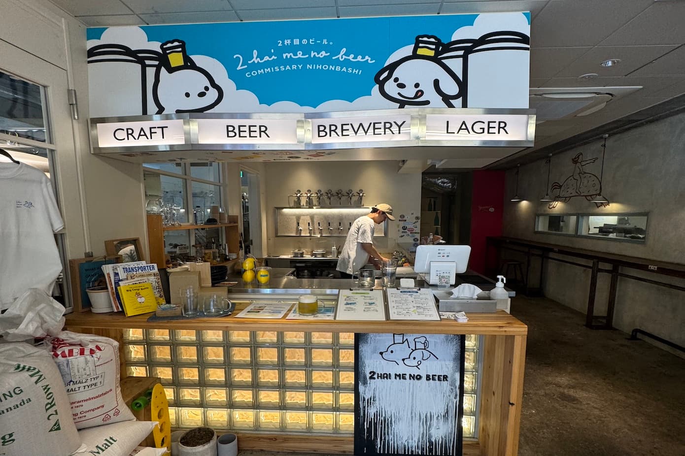 2杯目のビール。店舗